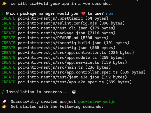 Crear proyecto en Nest 2